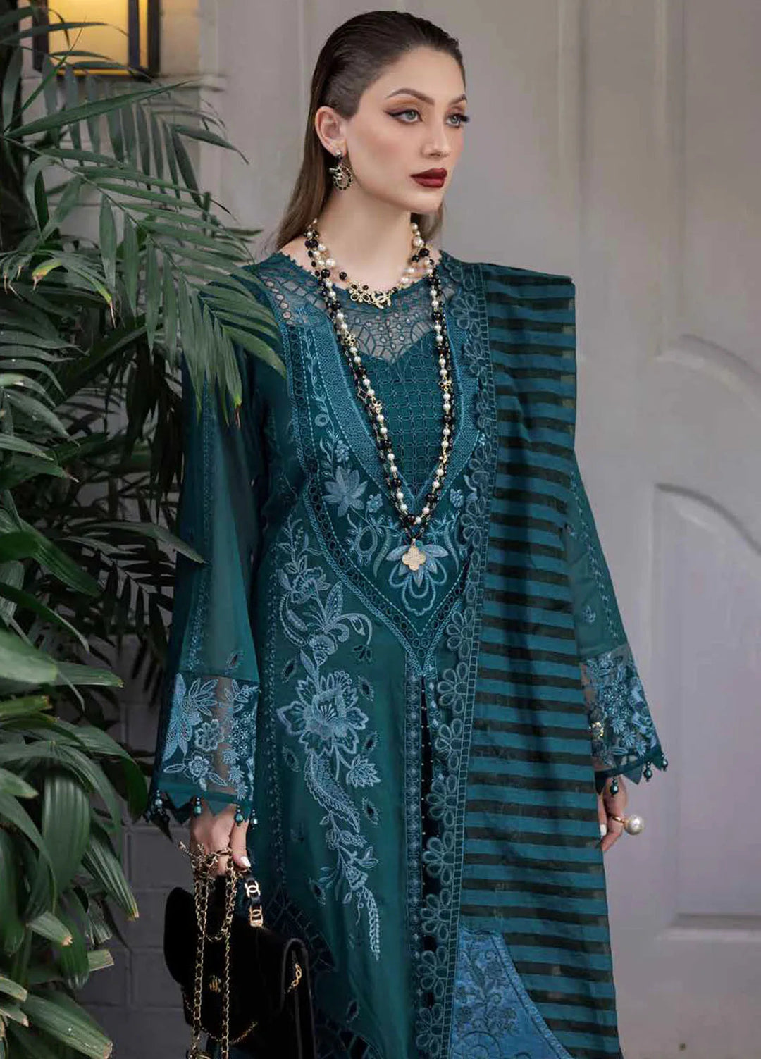 Mademoiselle By Nureh Embroidered Swiss Voil Suit Unstitched 3 Piece NU24MD NE-82 - Summer Collection