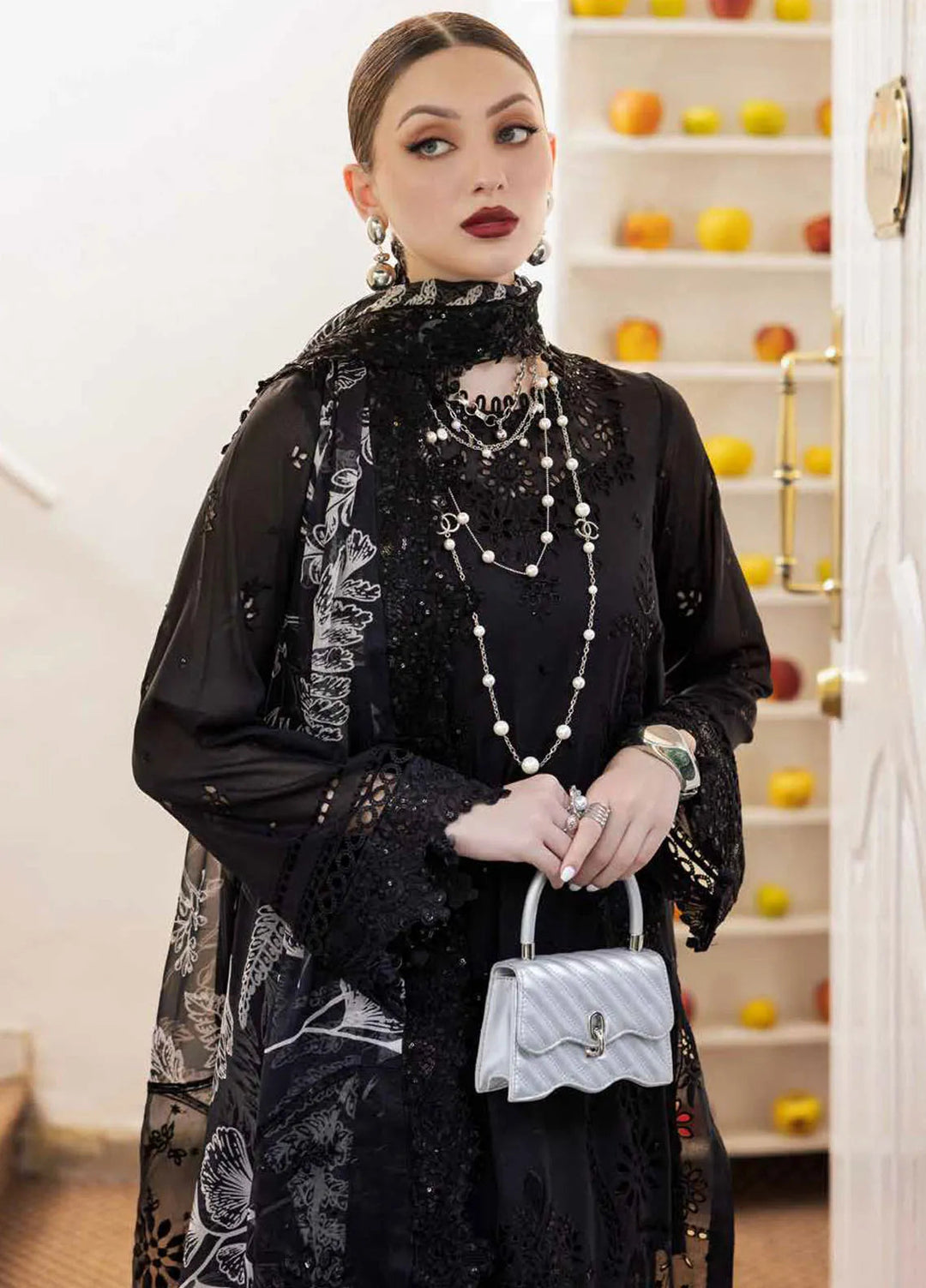 Mademoiselle By Nureh Embroidered Swiss Voil Suit Unstitched 3 Piece NU24MD NE-84 - Summer Collection