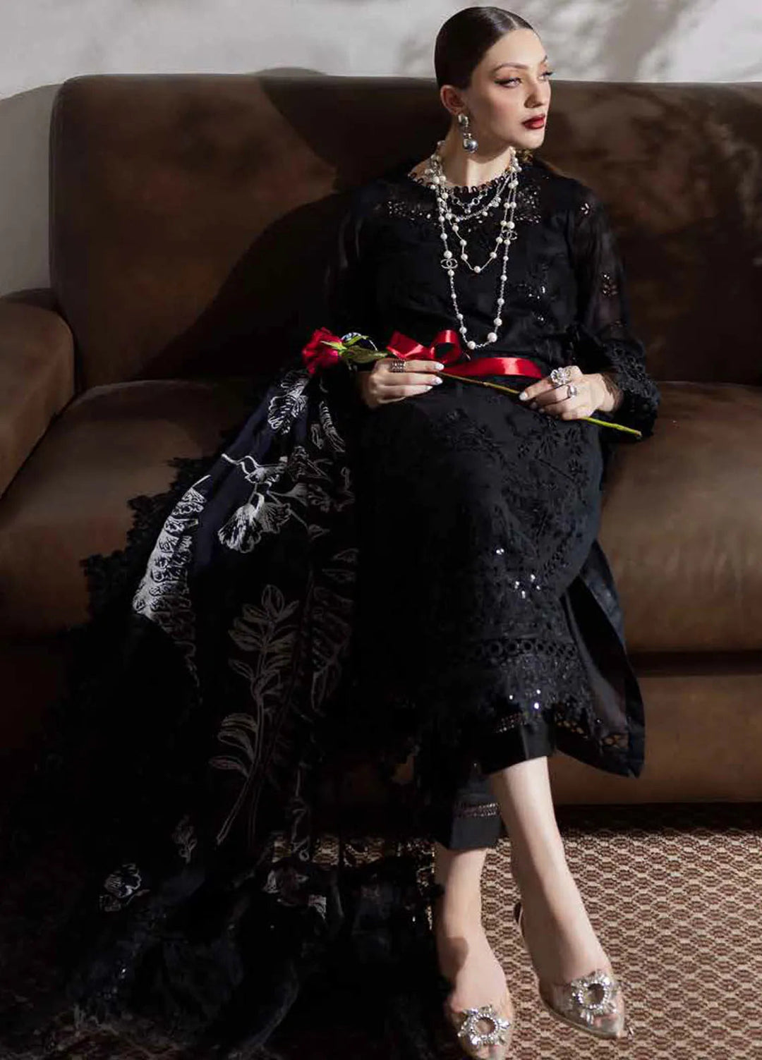 Mademoiselle By Nureh Embroidered Swiss Voil Suit Unstitched 3 Piece NU24MD NE-84 - Summer Collection