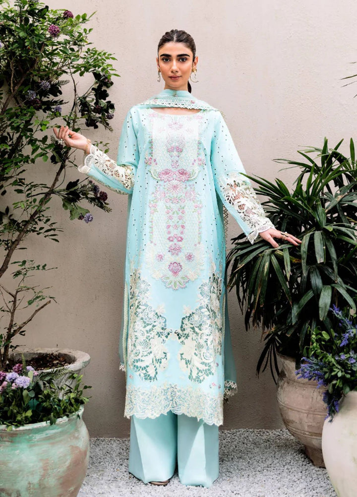 Magnolia Garden by Manara Embroidered Lawn Suits Unstitched 3 Piece MNA25MG Azure - Summer Collection