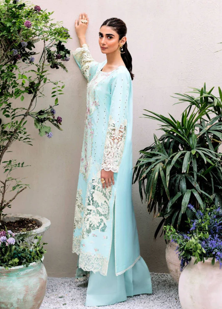 Magnolia Garden by Manara Embroidered Lawn Suits Unstitched 3 Piece MNA25MG Azure - Summer Collection