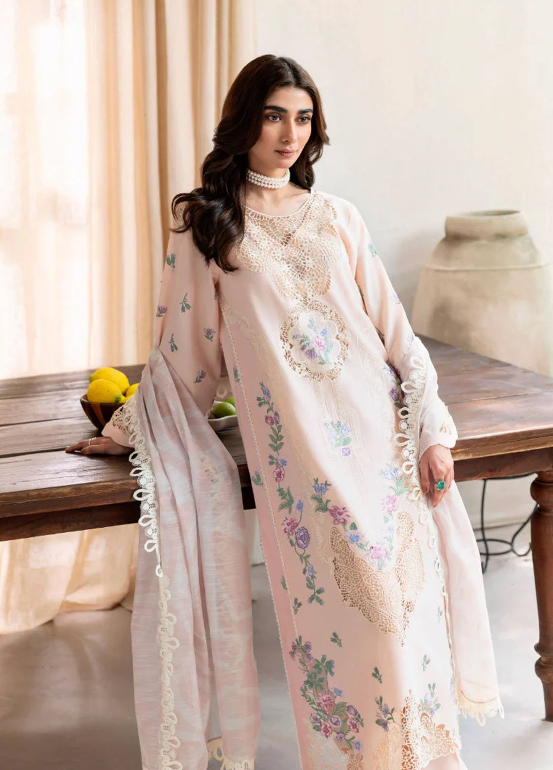Magnolia Garden by Manara Embroidered Lawn Suits Unstitched 3 Piece MNA25MG Celine - Summer Collection