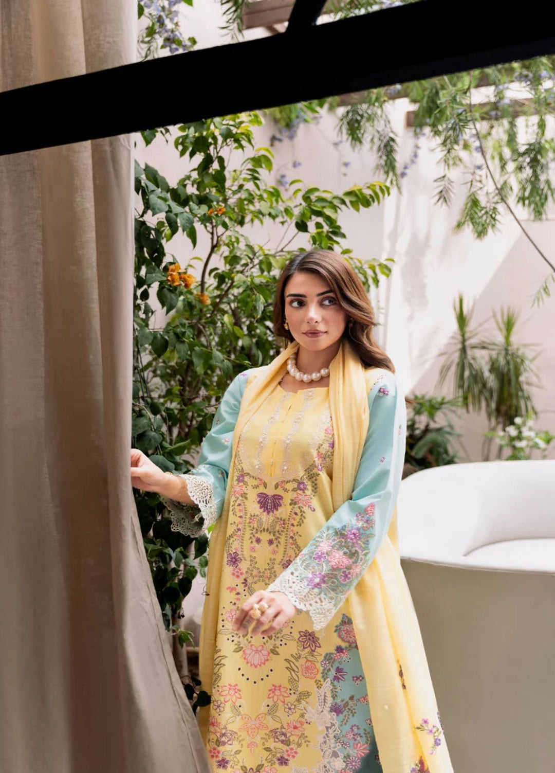 Magnolia Garden by Manara Embroidered Lawn Suits Unstitched 3 Piece MNA25MG Macaron - Summer Collection