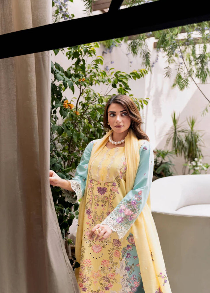 Magnolia Garden by Manara Embroidered Lawn Suits Unstitched 3 Piece MNA25MG Macaron - Summer Collection