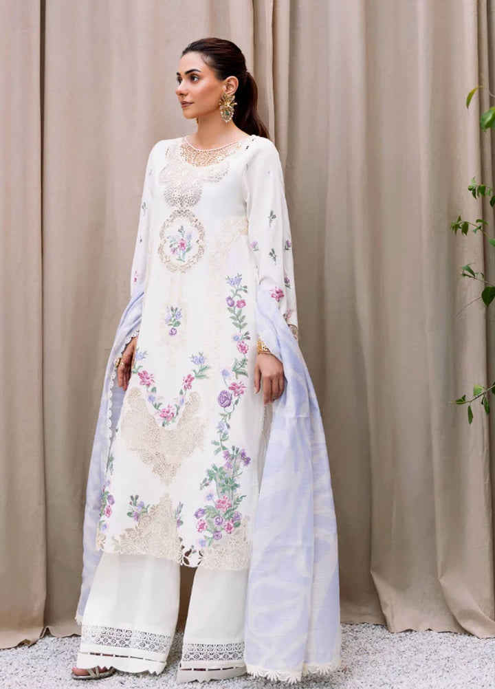 Magnolia Garden by Manara Embroidered Lawn Suits Unstitched 3 Piece MNA25MG Mirage - Summer Collection
