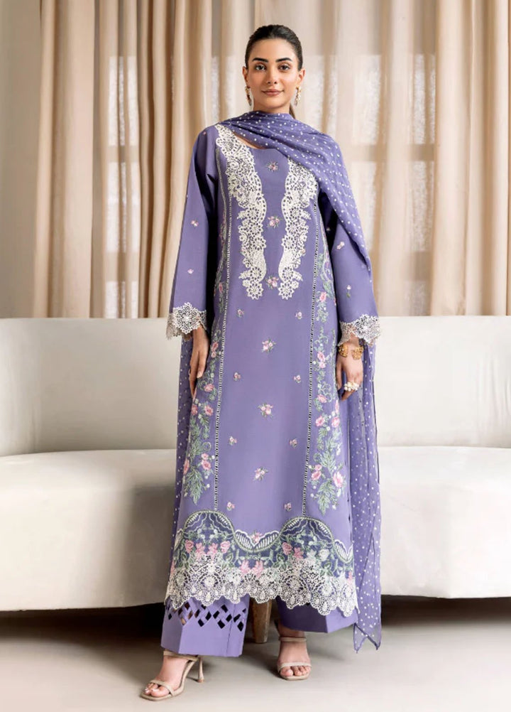 Magnolia Garden by Manara Embroidered Lawn Suits Unstitched 3 Piece MNA25MG Orchid - Summer Collection