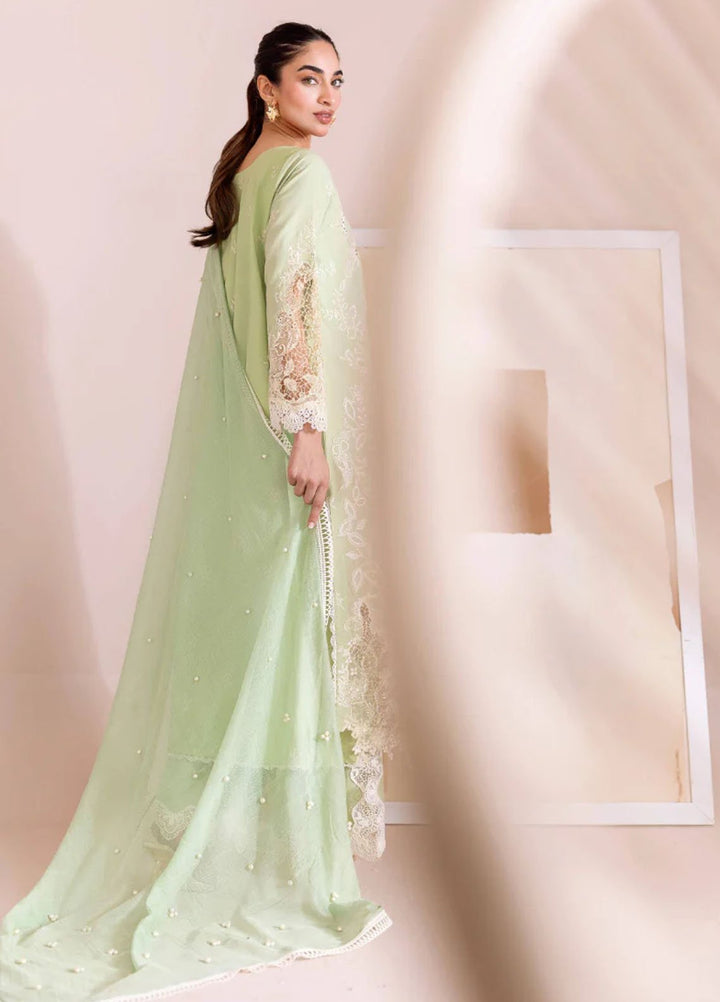 Magnolia Garden by Manara Embroidered Lawn Suits Unstitched 3 Piece MNA25MG Sage - Summer Collection