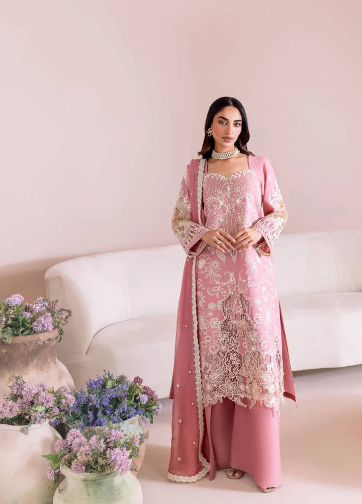 Magnolia Garden by Manara Embroidered Lawn Suits Unstitched 3 Piece MNA25MG Tearose - Summer Collection