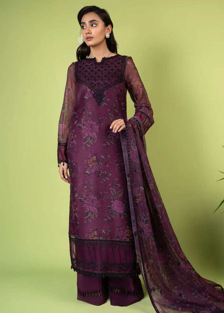 Mah-e-Meer by Meeral Embroidered Khaadi Net Suits Unstitched 3 Piece MRL24M Janan - Summer Collection