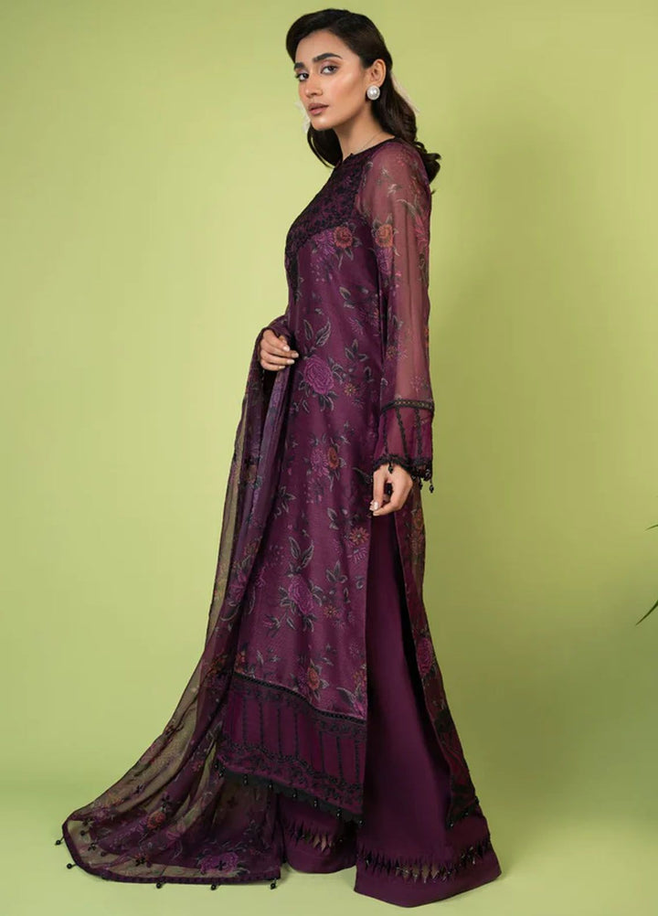 Mah-e-Meer by Meeral Embroidered Khaadi Net Suits Unstitched 3 Piece MRL24M Janan - Summer Collection