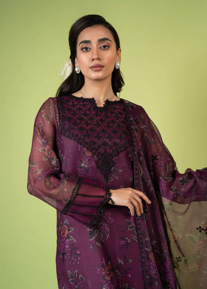 Mah-e-Meer by Meeral Embroidered Khaadi Net Suits Unstitched 3 Piece MRL24M Janan - Summer Collection