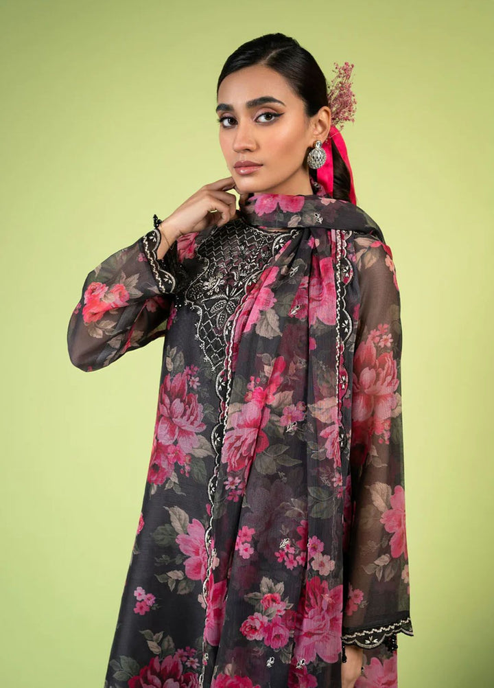 Mah-e-Meer by Meeral Embroidered Khaadi Net Suits Unstitched 3 Piece MRL24M Mehroosh - Summer Collection