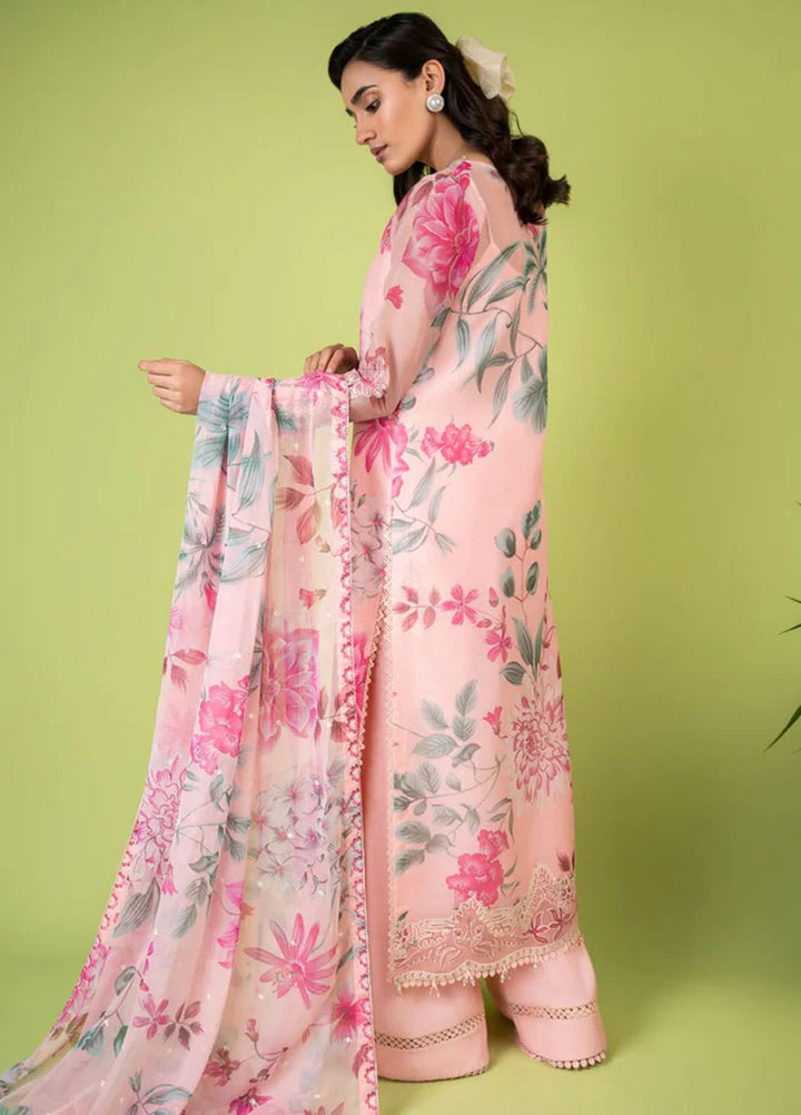 Mah-e-Meer by Meeral Embroidered Khaadi Net Suits Unstitched 3 Piece MRL24M Nargis - Summer Collection