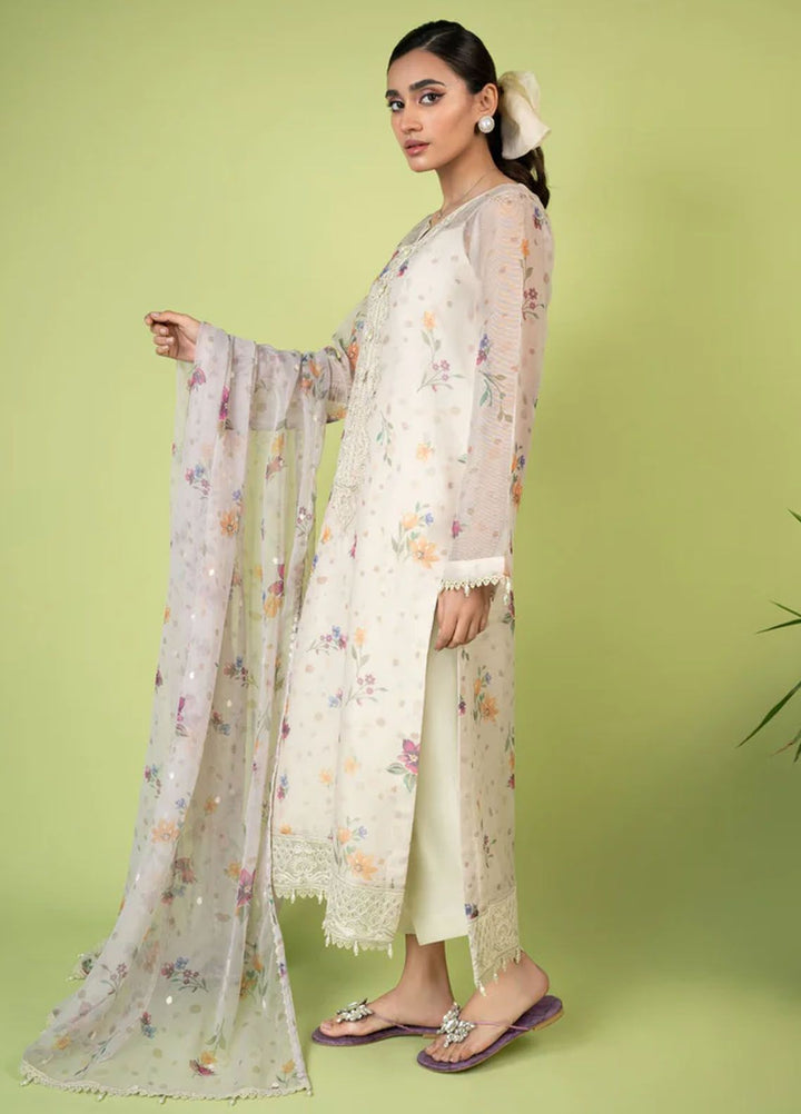 Mah-e-Meer by Meeral Embroidered Khaadi Net Suits Unstitched 3 Piece MRL24M Roshaan - Summer Collection