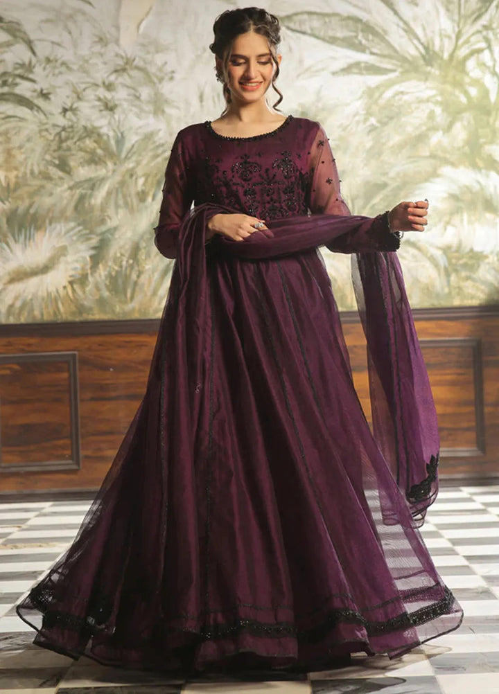 Mah e Noor by Rehan N Muzammil Pret Embroidered Khadi Net 2 Piece Suit Acacia