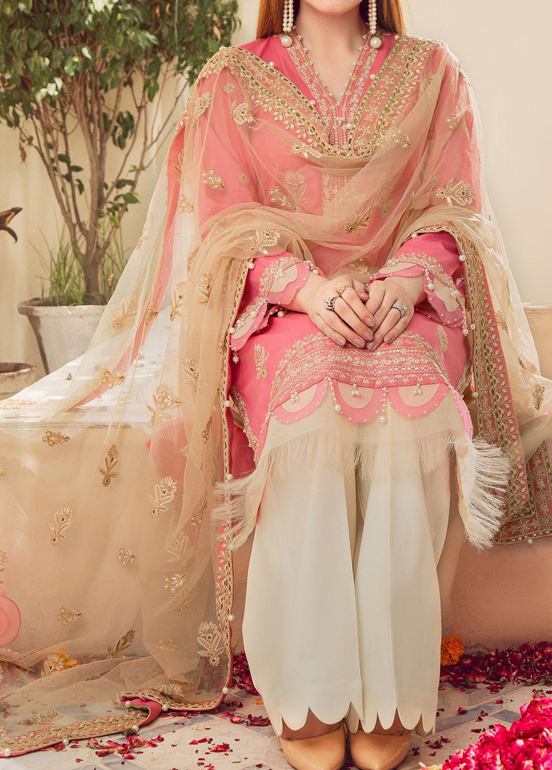 Mah-Pari By Surmai Embroidered Lawn Suits Unstitched 3 Piece SUR21M 04 Sange Mer Mer - Summer Collection