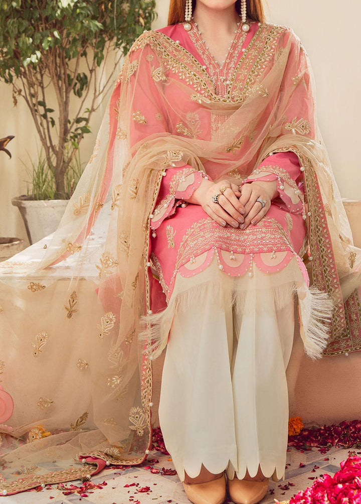 Mah-Pari By Surmai Embroidered Lawn Suits Unstitched 3 Piece SUR21M 04 Sange Mer Mer - Summer Collection