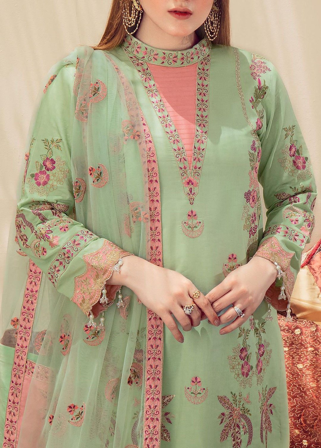 Mah-Pari By Surmai Embroidered Lawn Suits Unstitched 3 Piece SUR21M 05 Khekshan - Summer Collection