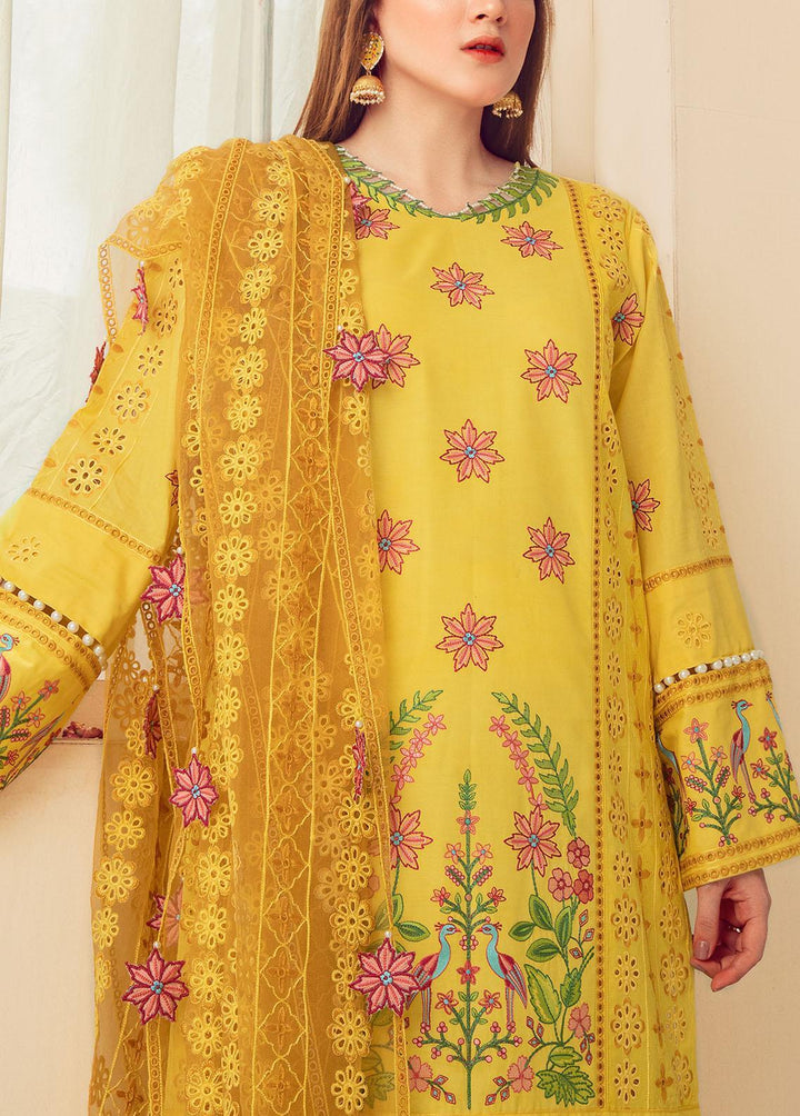 Mah-Pari By Surmai Embroidered Lawn Suits Unstitched 3 Piece SUR21M 08 Rawayat - Summer Collection