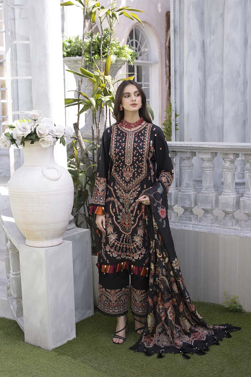 Husn E Adaa by Maham Sultan Unstitched Embroidered Lawn 3 Piece Suit MS26UHA Mahrukh - Lawn Collection