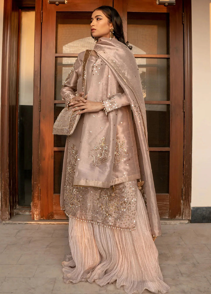 Maham Sultan Pret Embroidered Korean Silk 3 Piece Suit Aida