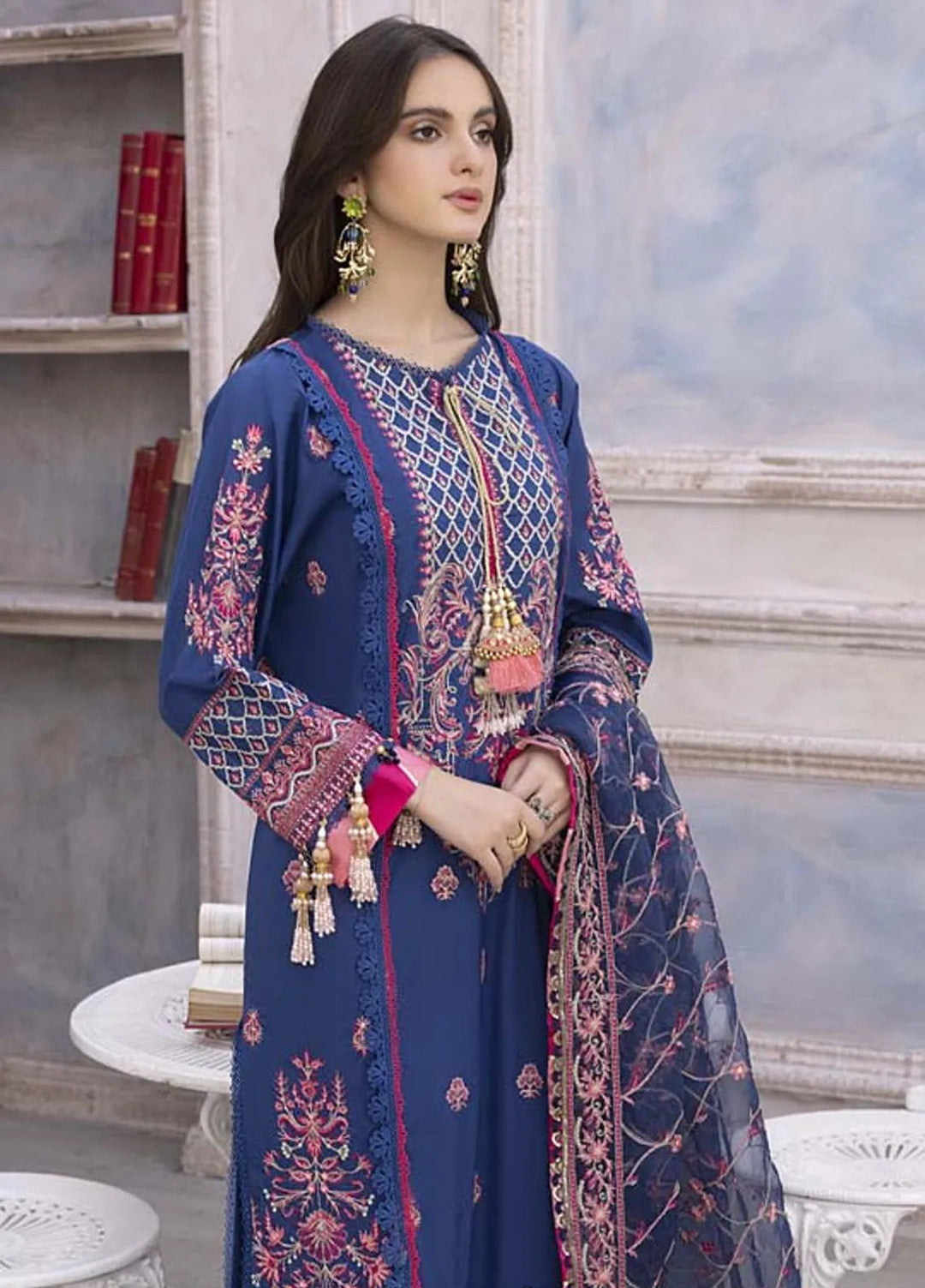 Maham Sultan Pret Embroidered Lawn 3 Piece Suit Zebaish