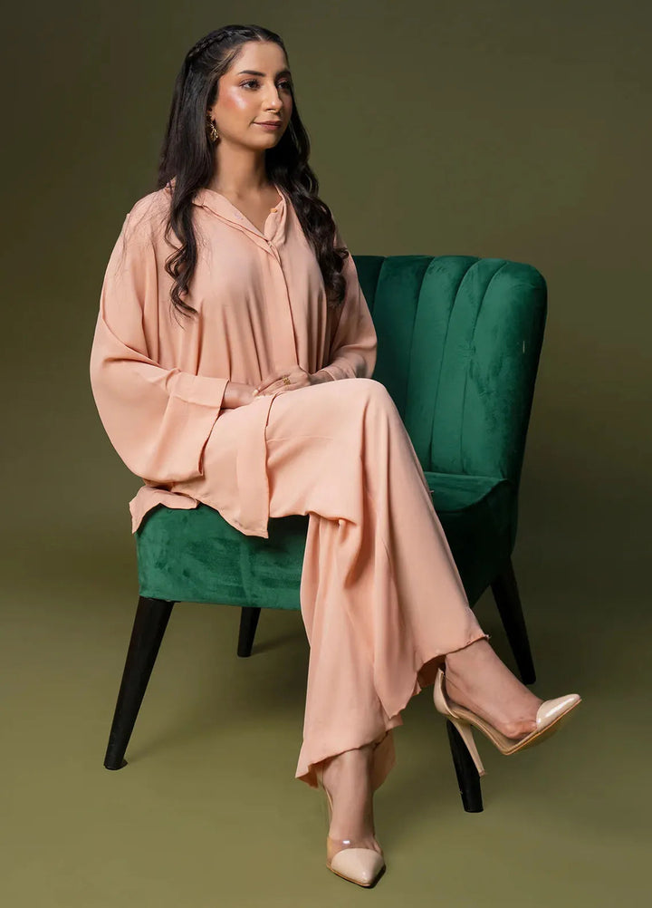 Maham Sultan Pret Plain Georgette 2 Piece Suit Bliss