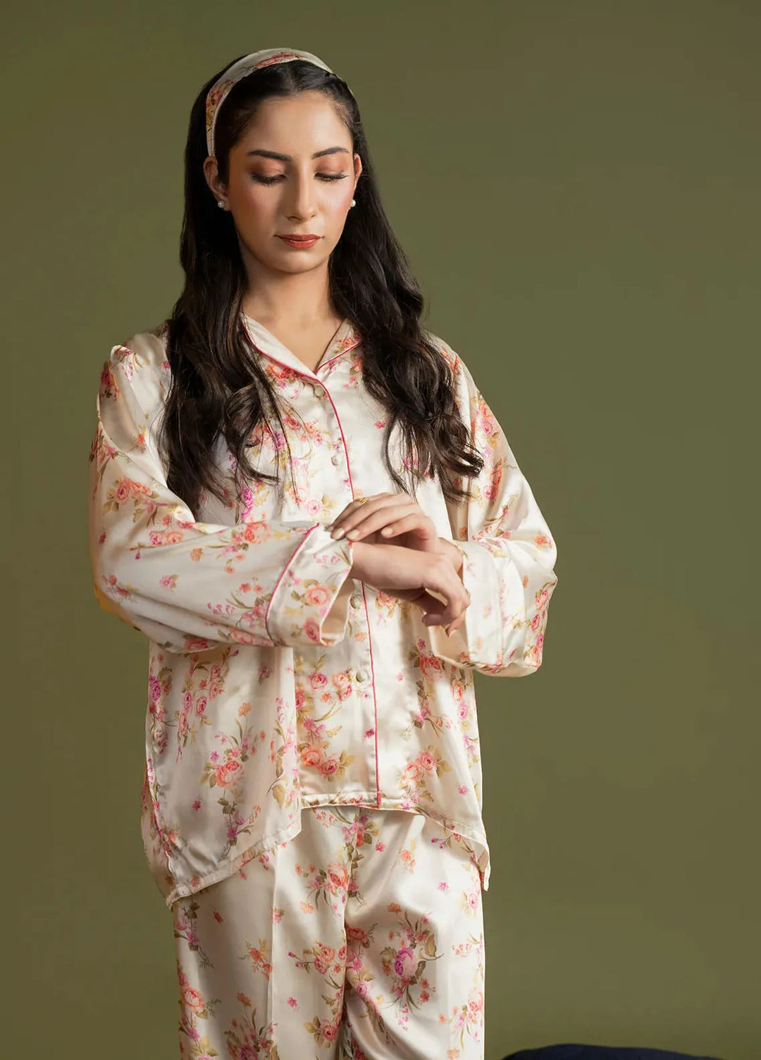 Maham Sultan Pret Printed Silk 2 Piece Suit Sora