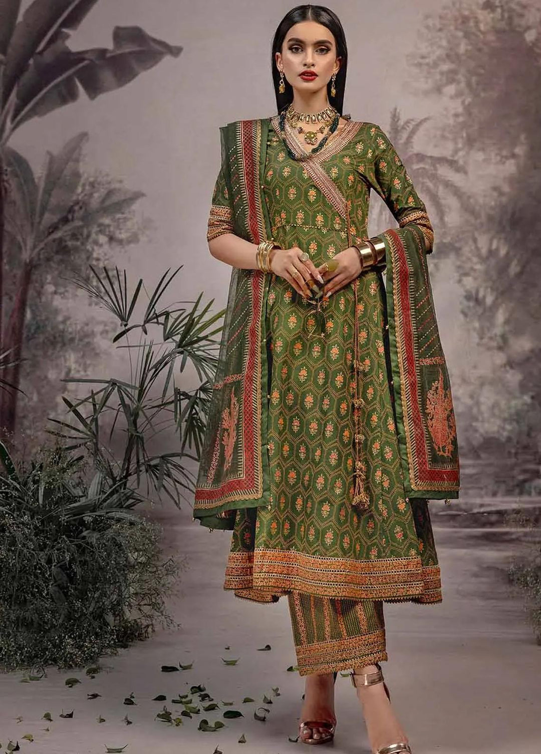 Maharani Muse By Gul Ahmed Embroidered Lawn Suits Unstitched 3 Piece GA23MM CN-32022 - Festive Collection