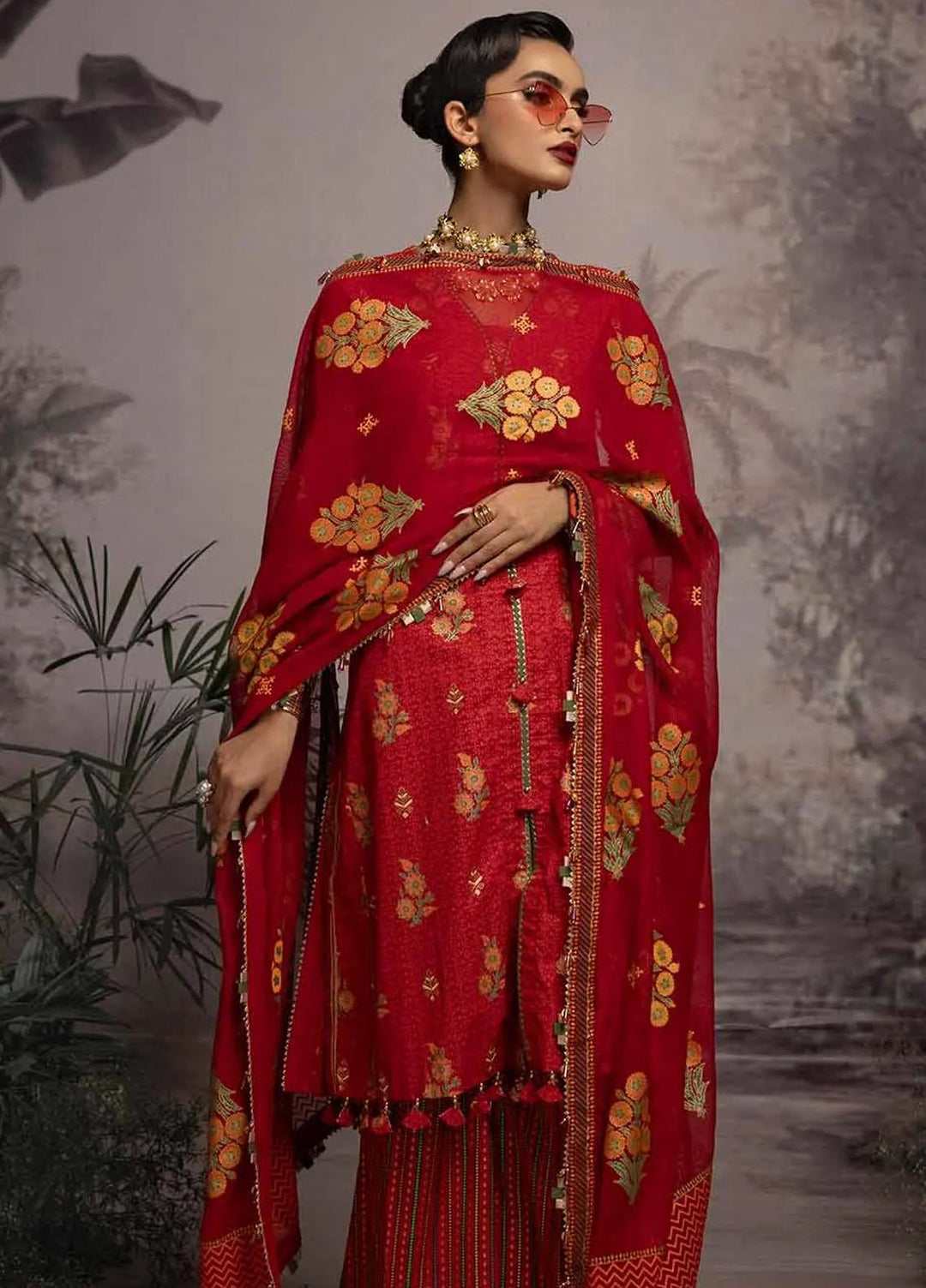 Maharani Muse By Gul Ahmed Embroidered Lawn Suits Unstitched 3 Piece GA23MM CN-32026 - Festive Collection