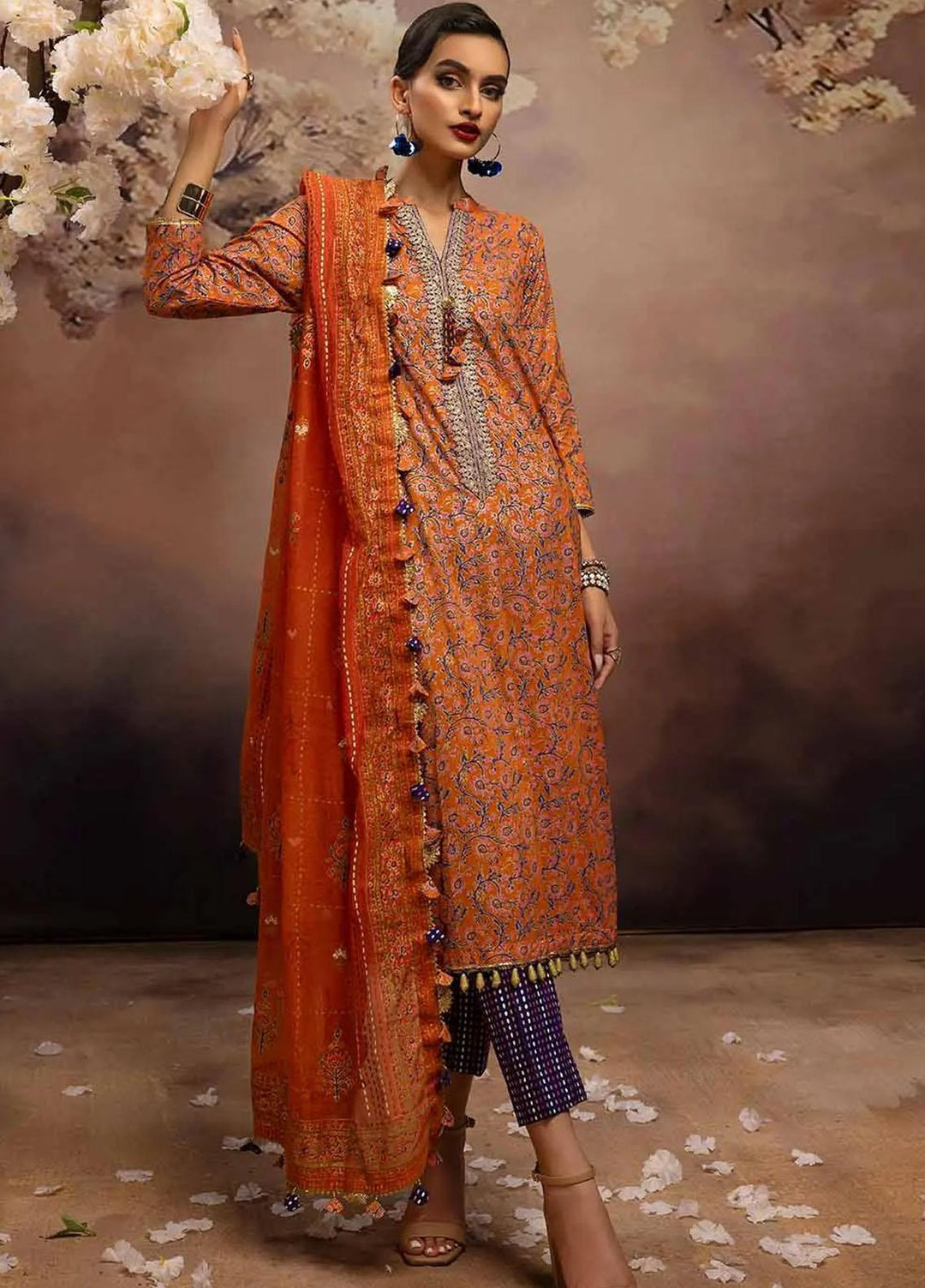 Maharani Muse By Gul Ahmed Embroidered Lawn Suits Unstitched 3 Piece GA23MM CN-32028 - Festive Collection
