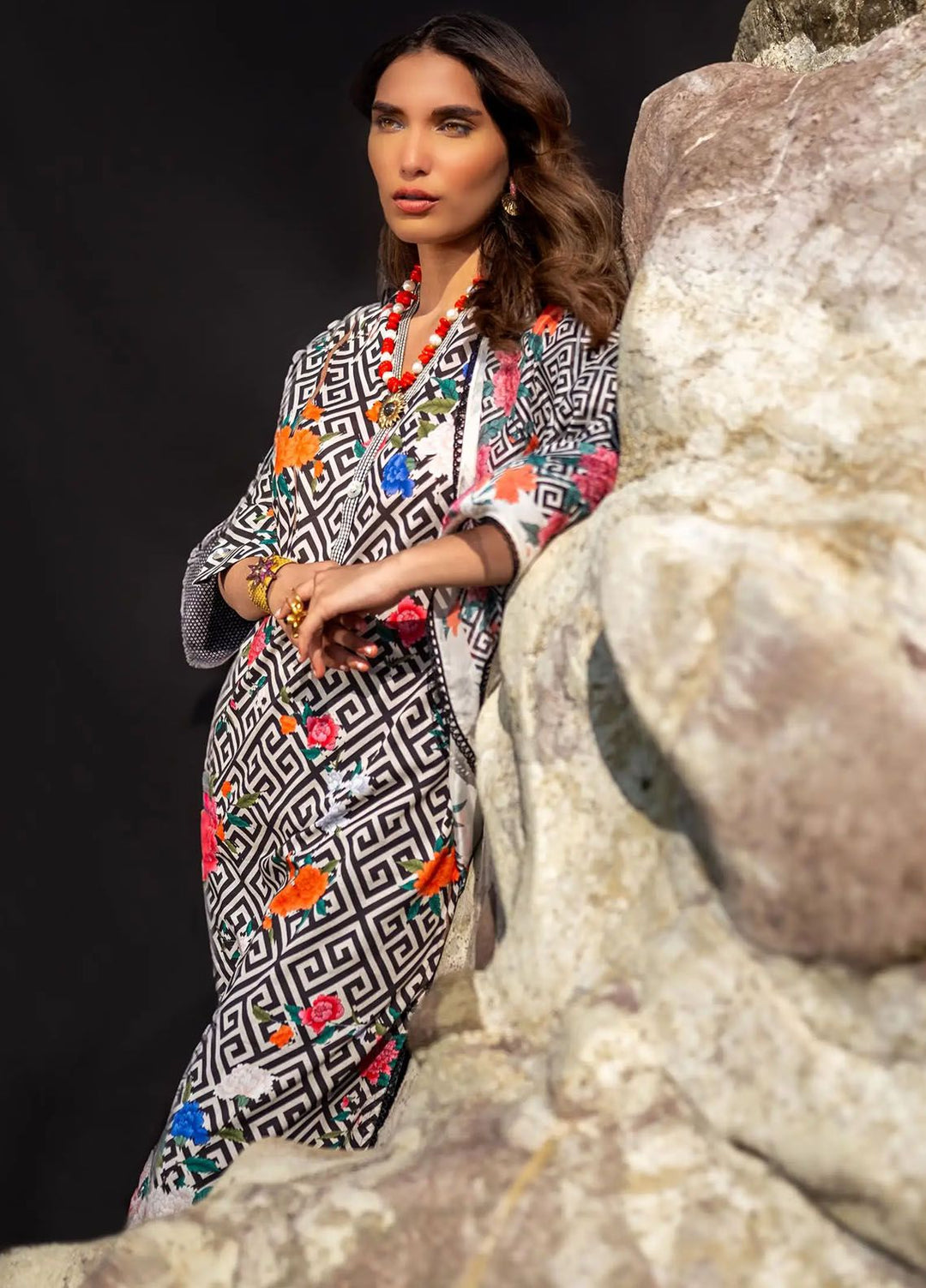 Mahay by Sana Safinaz Embroidered Lawn Suits Unstitched 2 Piece SS24MH 13A - Spring Summer Collection