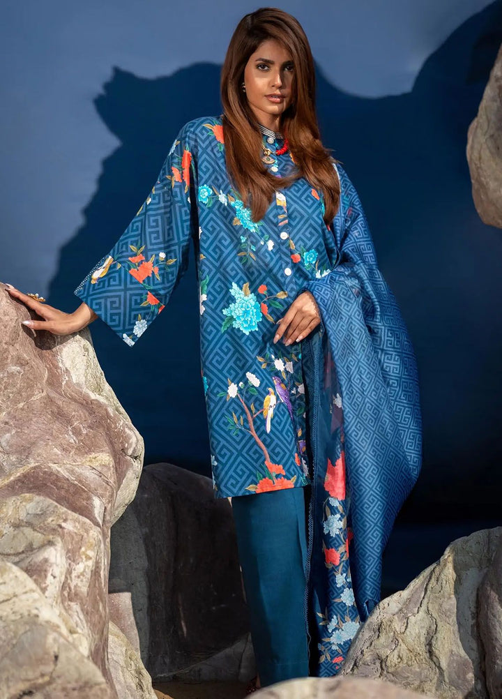 Mahay by Sana Safinaz Embroidered Lawn Suits Unstitched 2 Piece SS24MH 13B - Spring Summer Collection