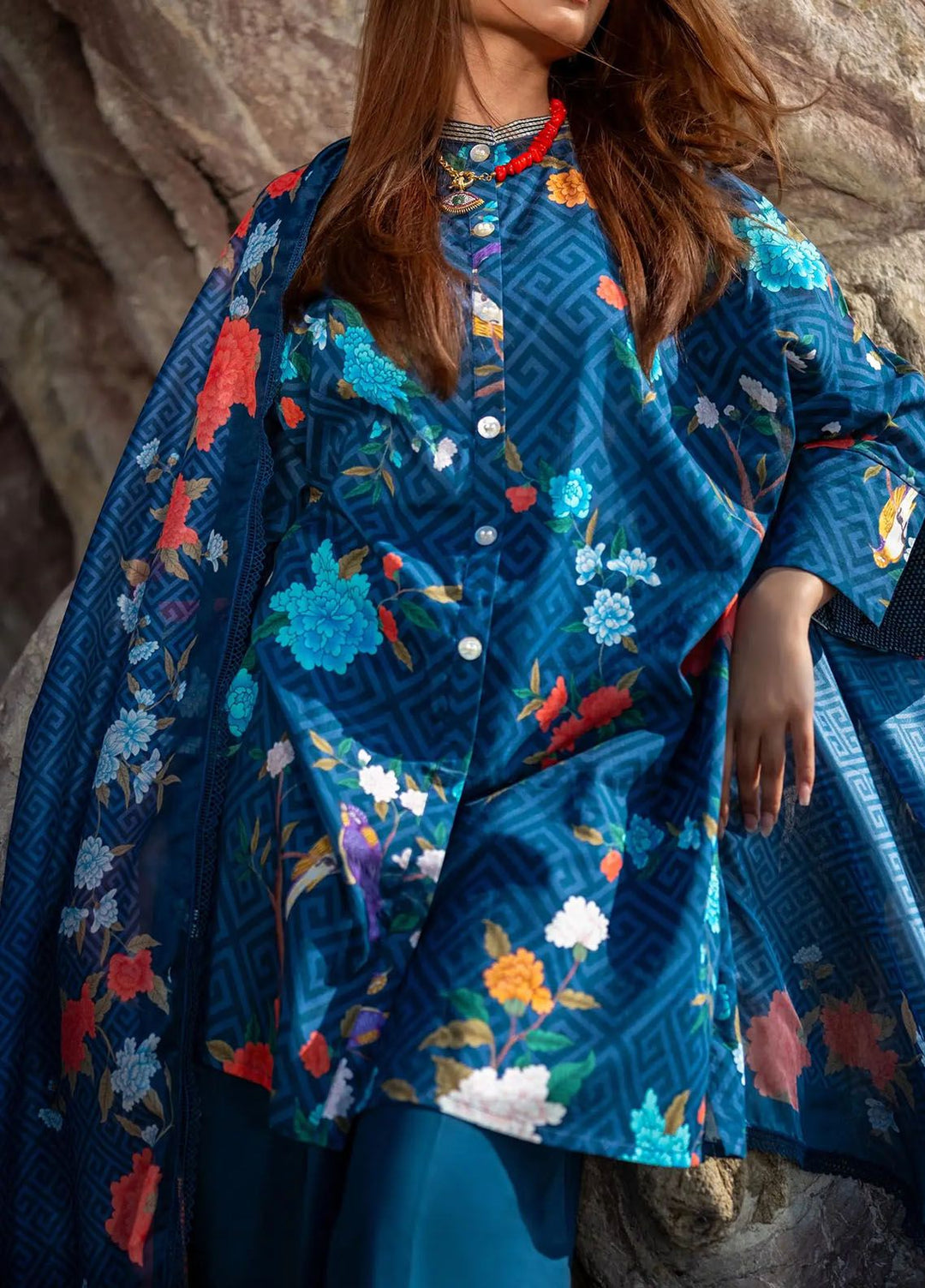 Mahay by Sana Safinaz Embroidered Lawn Suits Unstitched 2 Piece SS24MH 13B - Spring Summer Collection