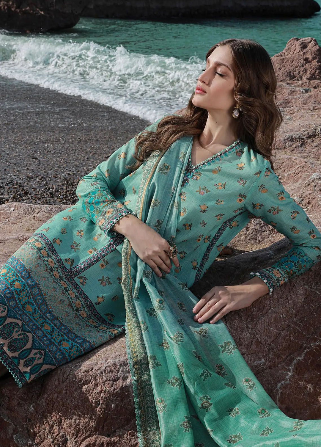 Mahay by Sana Safinaz Embroidered Lawn Suits Unstitched 2 Piece SS24MH 17B - Spring Summer Collection