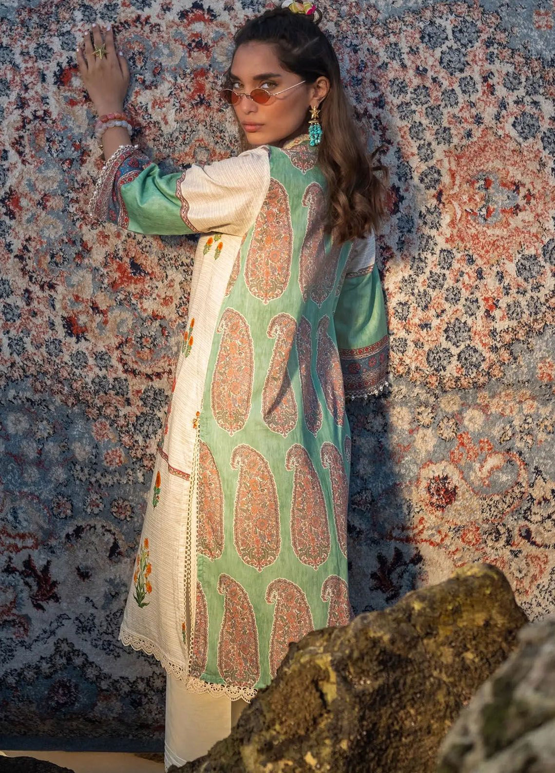 Mahay by Sana Safinaz Embroidered Lawn Suits Unstitched 2 Piece SS24MH 22A - Spring Summer Collection