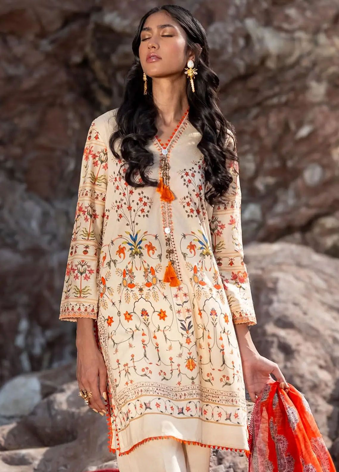 Mahay by Sana Safinaz Embroidered Lawn Suits Unstitched 2 Piece SS24MH 23A - Spring Summer Collection