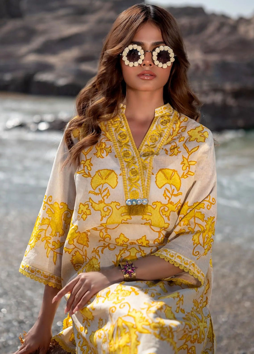 Mahay by Sana Safinaz Embroidered Lawn Suits Unstitched 2 Piece SS24MH 25A - Spring Summer Collection
