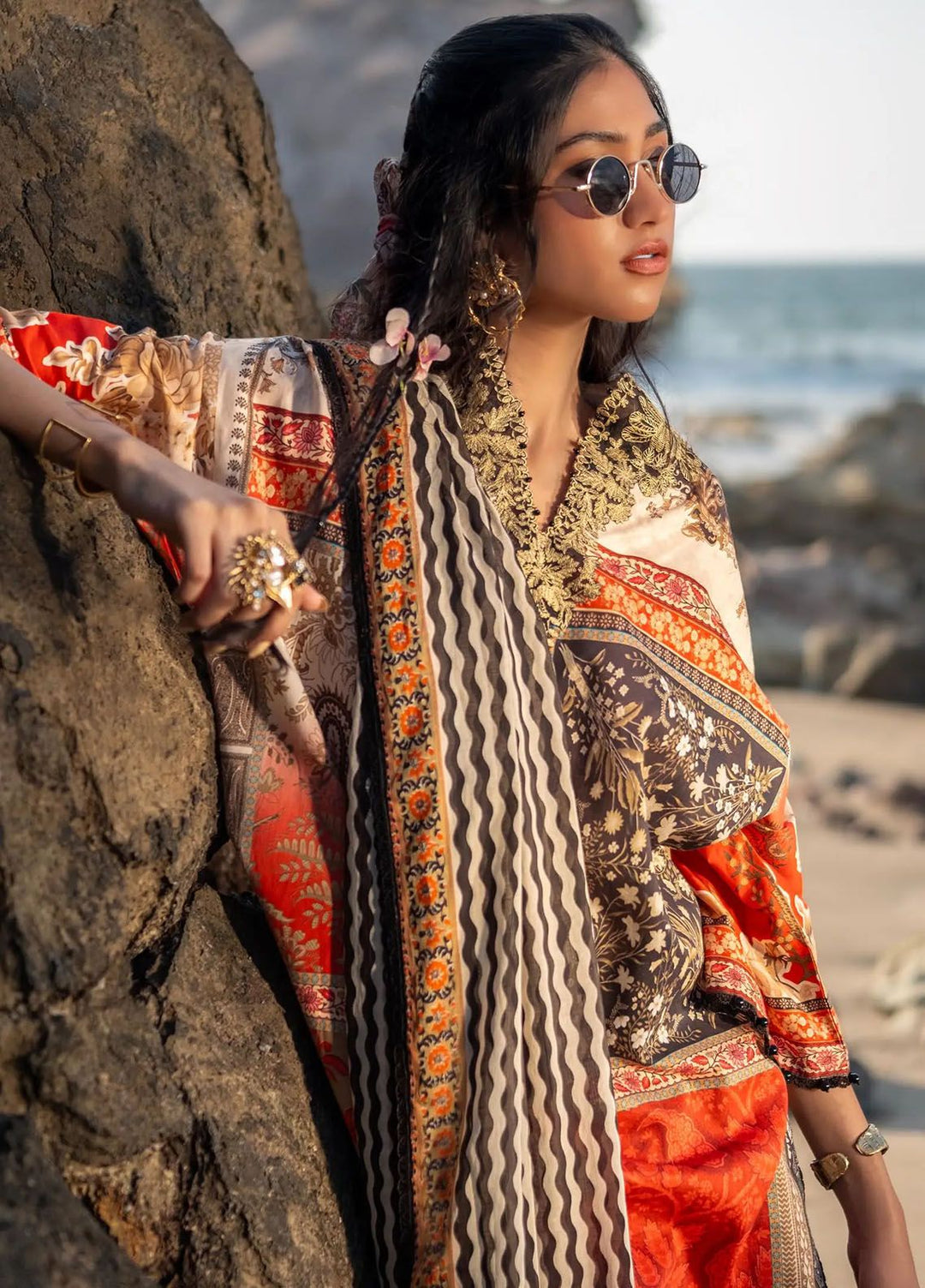 Mahay by Sana Safinaz Embroidered Lawn Suits Unstitched 2 Piece SS24MH 28A - Spring Summer Collection