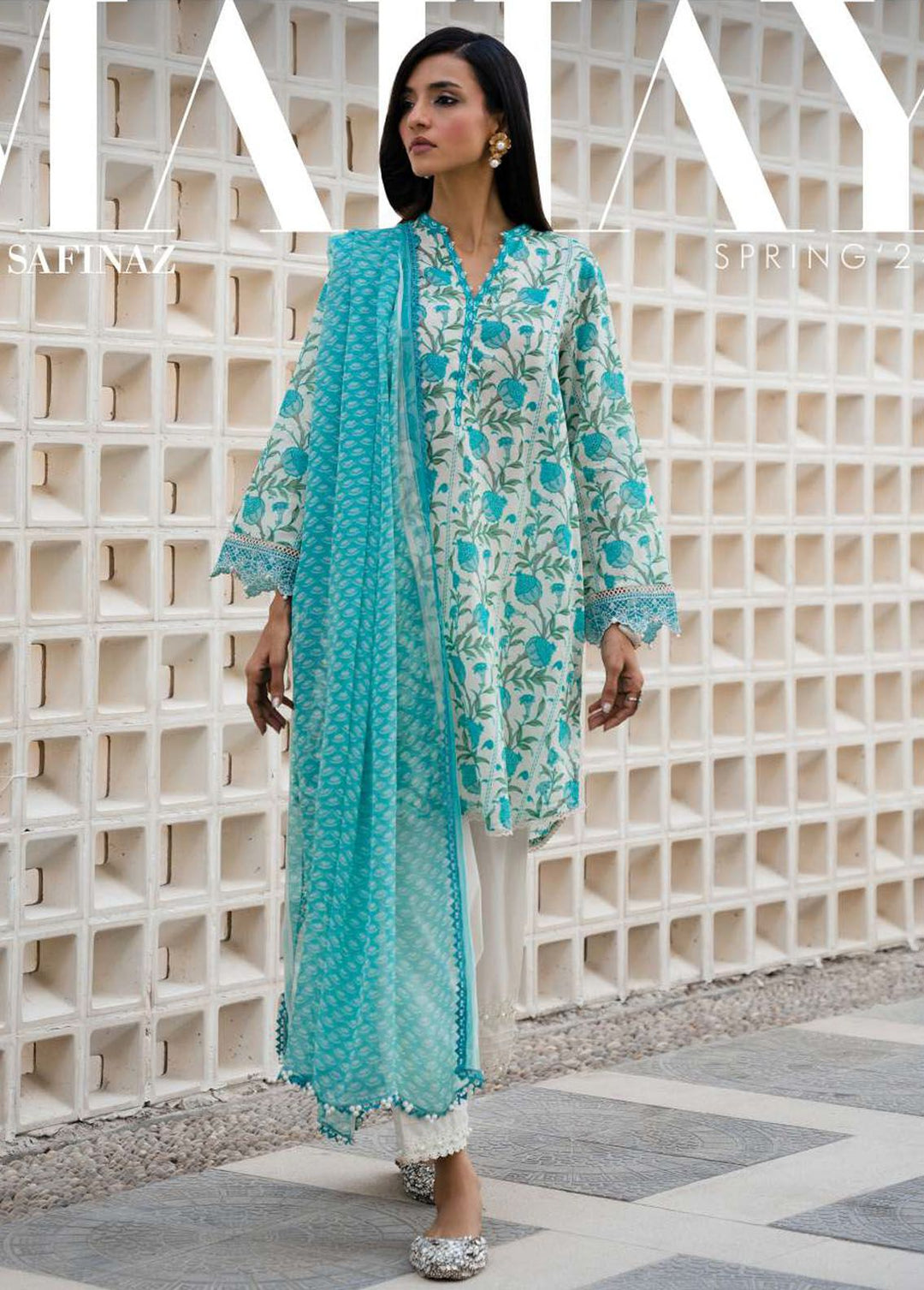 Mahay by Sana Safinaz Embroidered Lawn Suits Unstitched 2 Piece SS24MH 2A - Spring Summer Collection