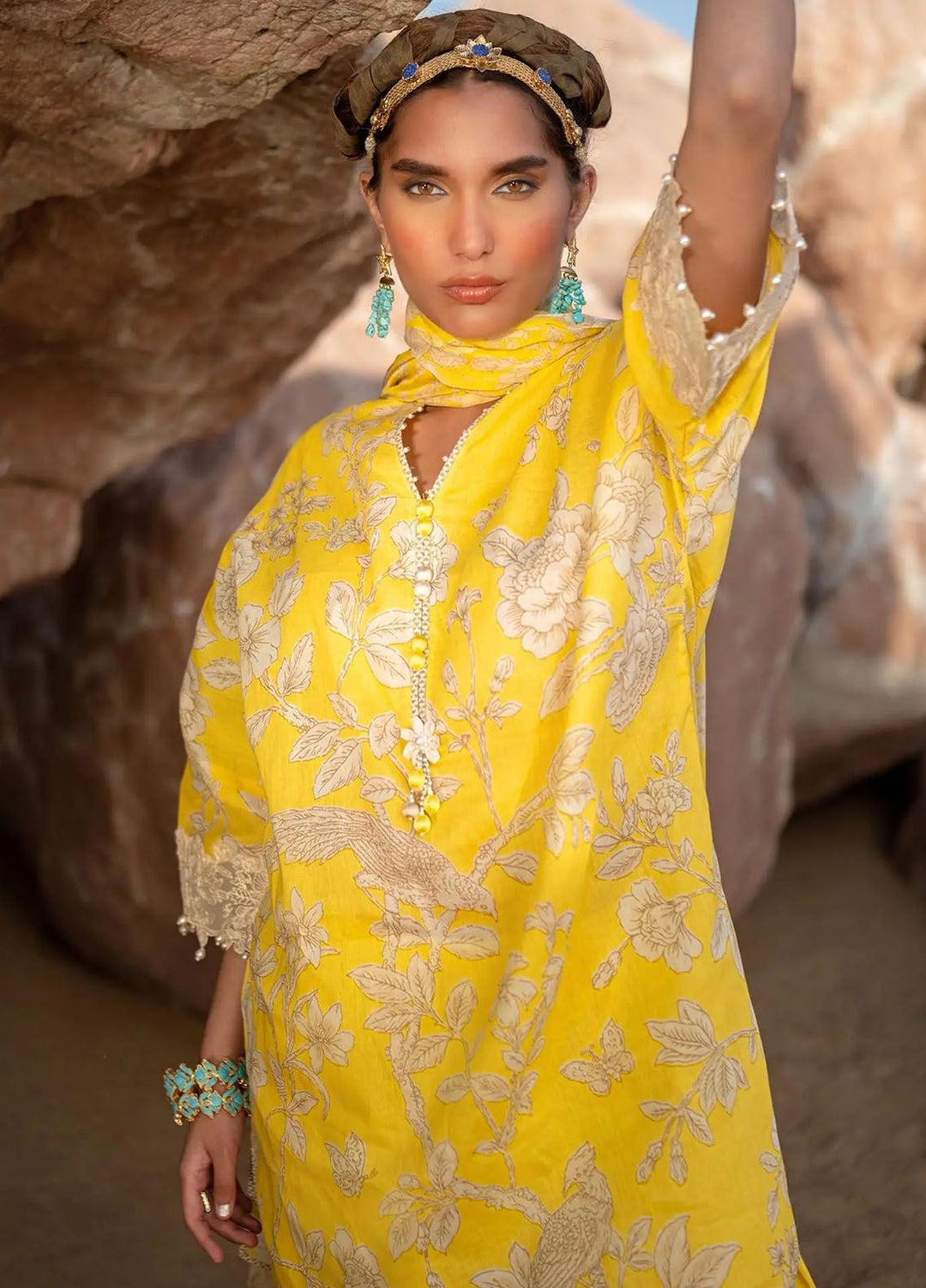 Mahay by Sana Safinaz Embroidered Lawn Suits Unstitched 3 Piece SS24MH 1A - Spring Summer Collection