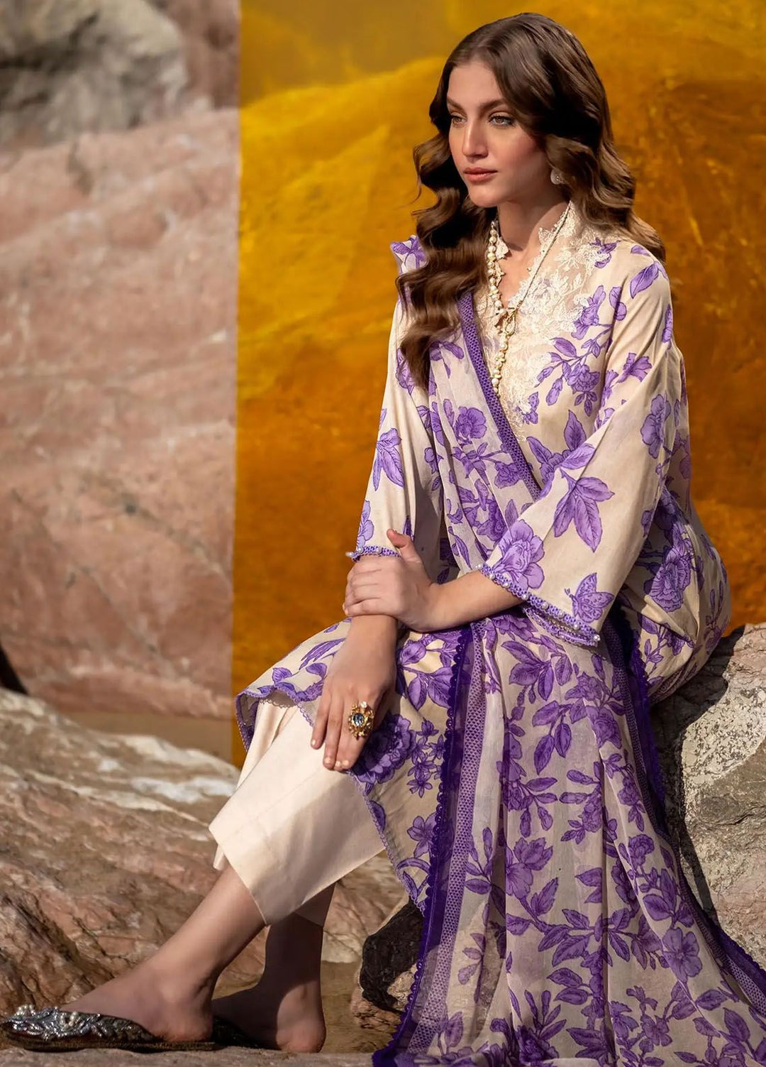 Mahay by Sana Safinaz Embroidered Lawn Suits Unstitched 3 Piece SS24MH 1B - Spring Summer Collection