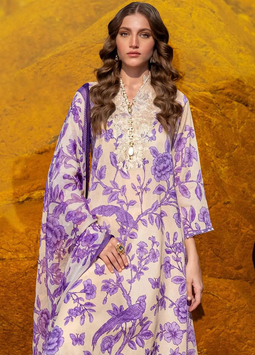 Mahay by Sana Safinaz Embroidered Lawn Suits Unstitched 3 Piece SS24MH 1B - Spring Summer Collection