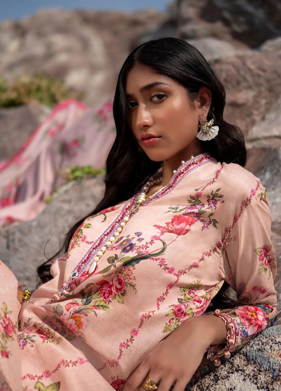 Mahay by Sana Safinaz Embroidered Lawn Suits Unstitched 3 Piece SS24MH 26A - Spring Summer Collection