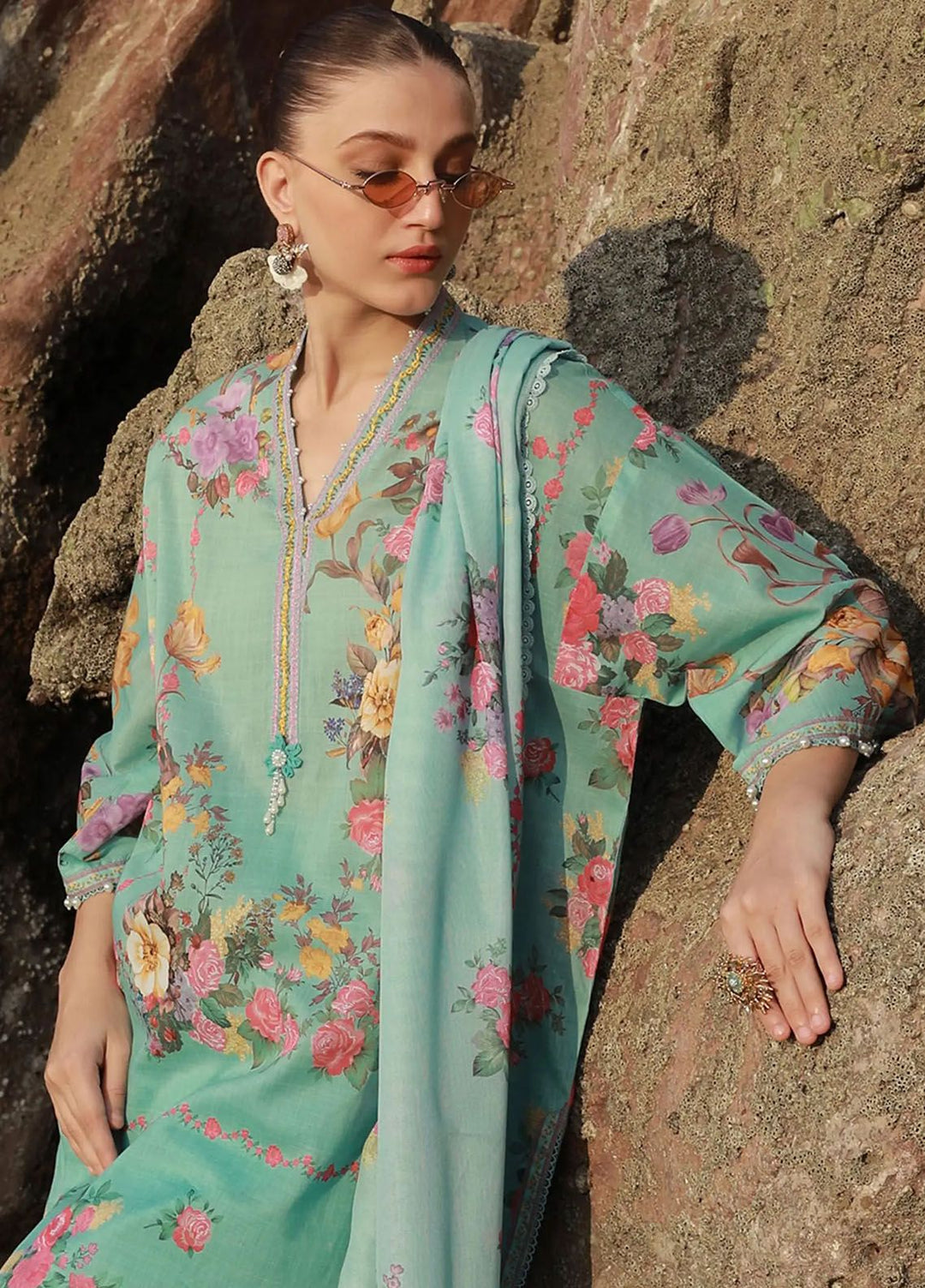 Mahay by Sana Safinaz Embroidered Lawn Suits Unstitched 3 Piece SS24MH 26B - Spring Summer Collection
