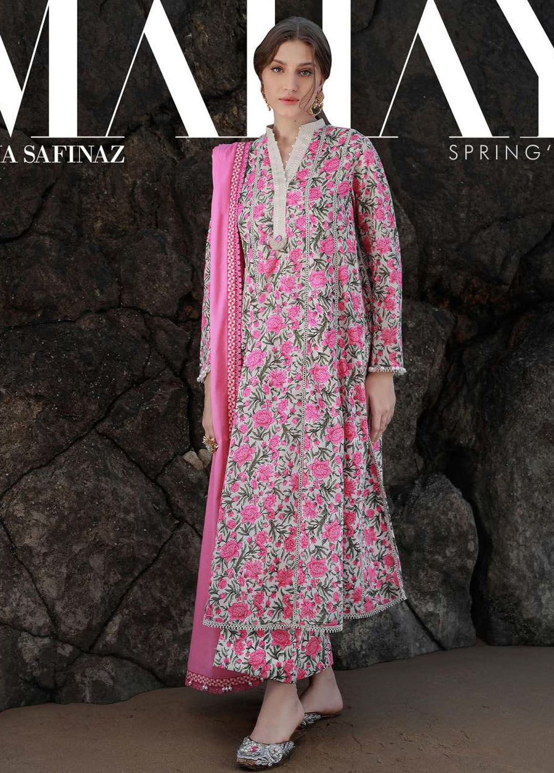 Mahay by Sana Safinaz Embroidered Lawn Suits Unstitched 3 Piece SS24MH 4A - Spring Summer Collection