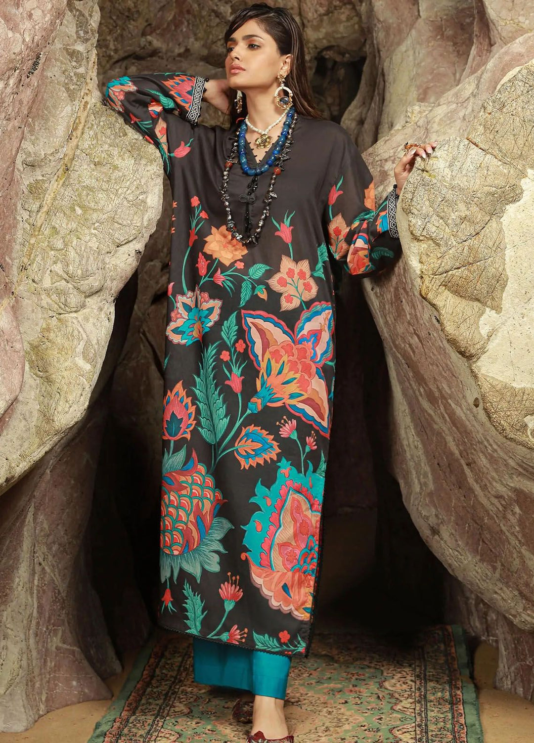 Mahay by Sana Safinaz Printed Lawn Suits Unstitched 2 Piece SS24MH 11A - Spring Summer Collection