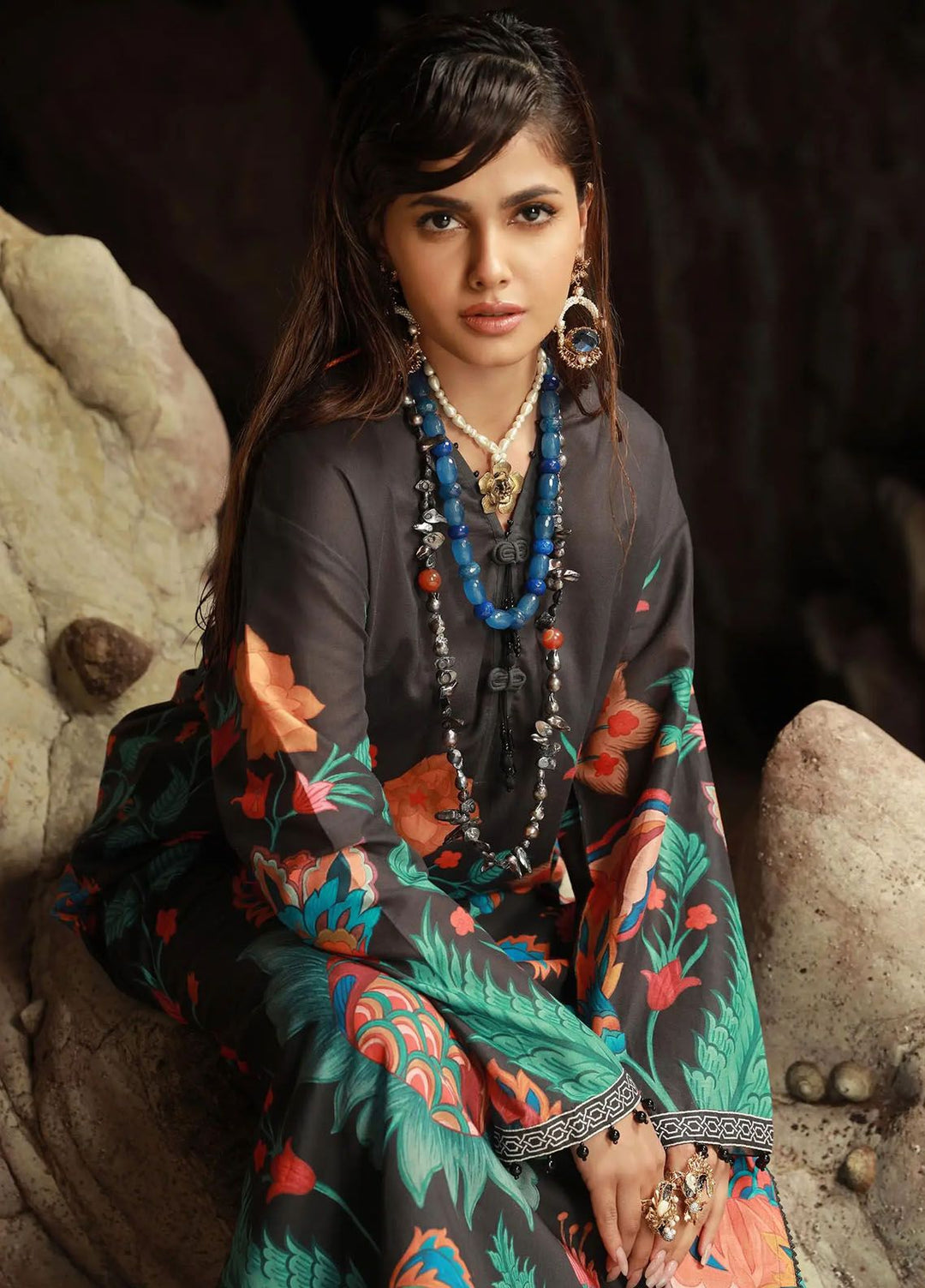 Mahay by Sana Safinaz Printed Lawn Suits Unstitched 2 Piece SS24MH 11A - Spring Summer Collection