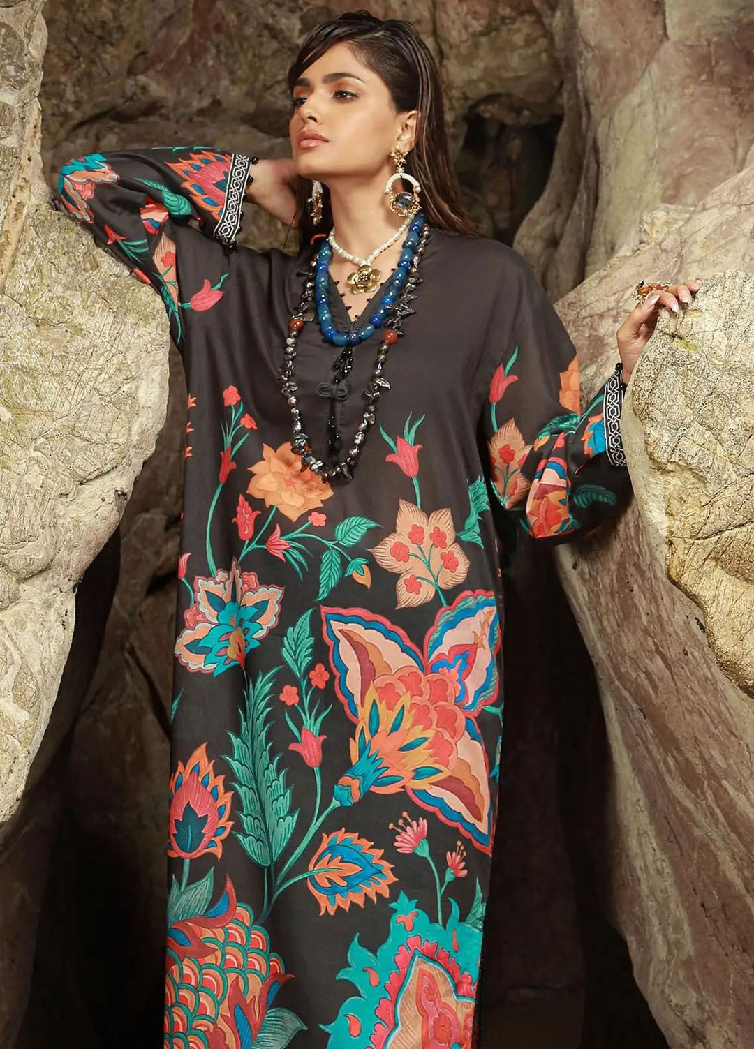 Mahay by Sana Safinaz Printed Lawn Suits Unstitched 2 Piece SS24MH 11A - Spring Summer Collection