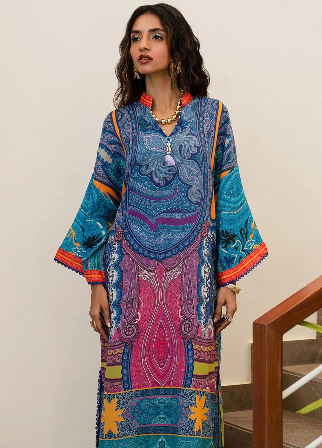 Mahay by Sana Safinaz Printed Lawn Suits Unstitched 2 Piece SS24MH 12B - Spring Summer Collection